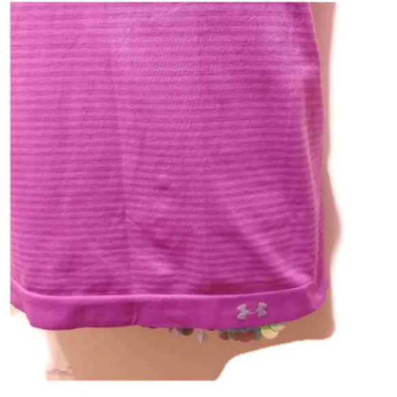 Under Armour Heat Gear Fushia Compression Activewear Tank Top Size Women's Large - Picture 4 of 6